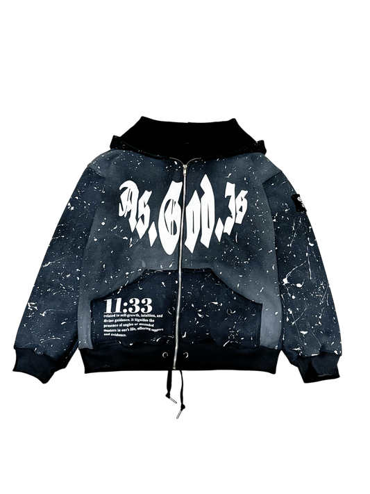 AsGodIs: Moon-night Zip up Hoodie